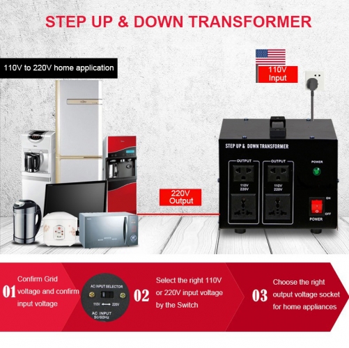 110V to 220V Step up & down transformer