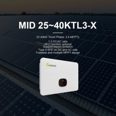 GROWATT MID 25-40KTL3-X 25-40KW 3 Phase solar inverter grid tied with 3-4 MPPT cahrge controller for solar power station commercial projects