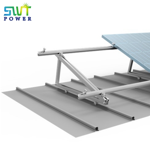 Delta triangle on clamp Fixed angle flat roof mounting system